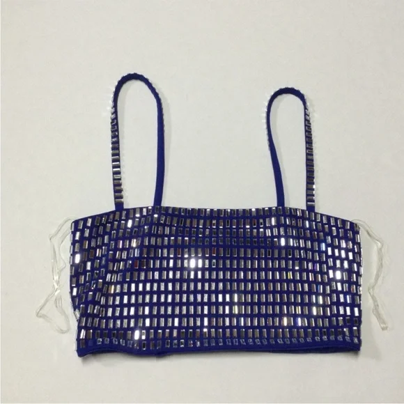 Windsor Rhinestone Crop Top - Picture 2 of 10